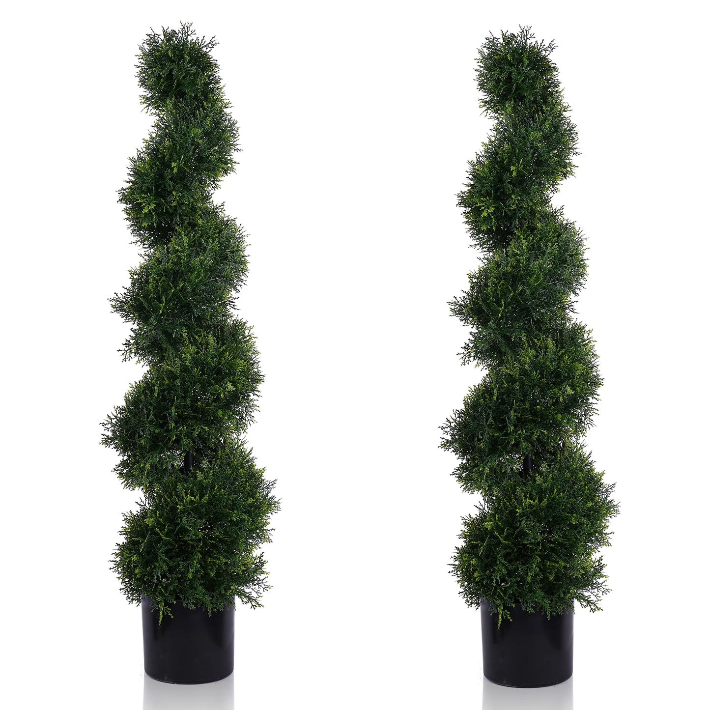 Set of 2 Spiral Topiary Cypress Trees – 3FT Indoor/Outdoor