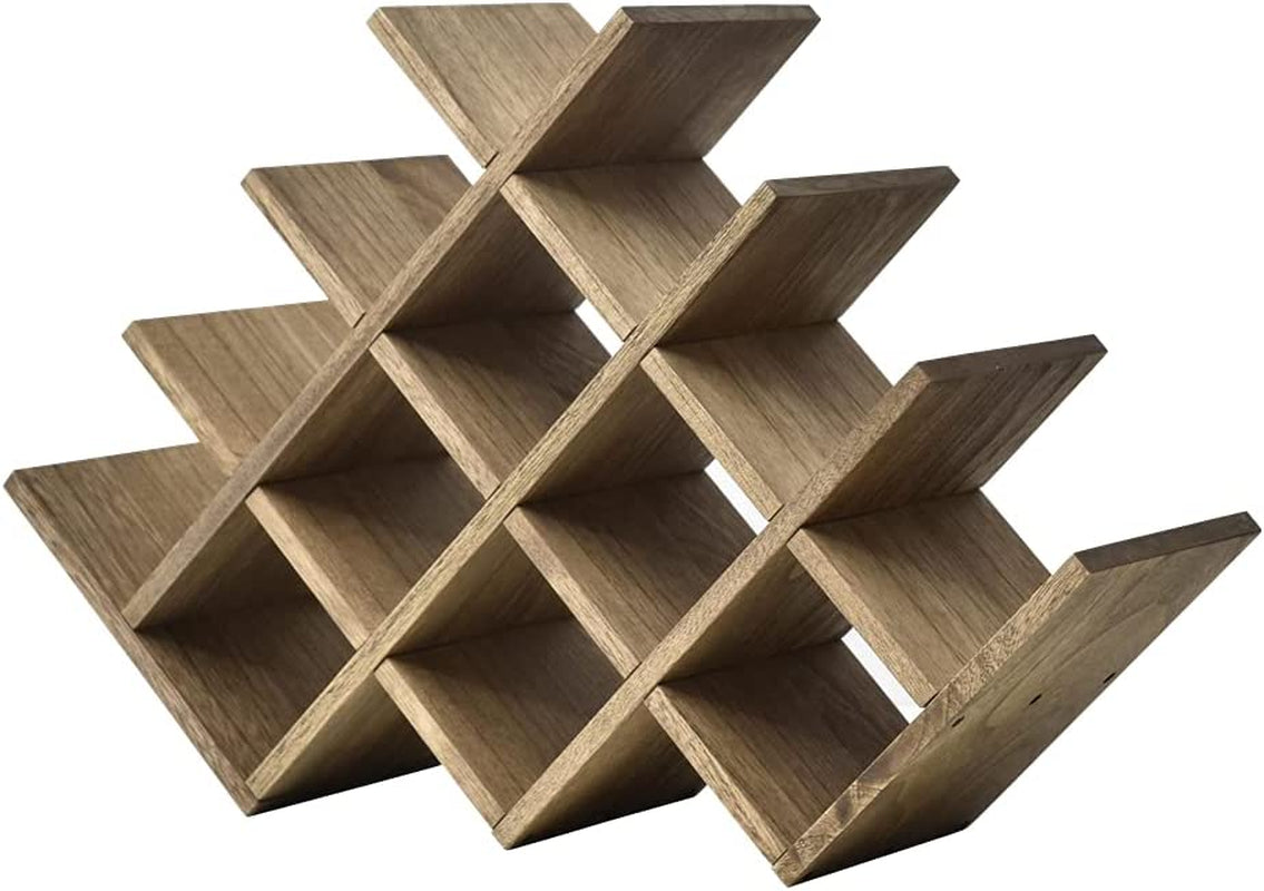 Natural Wood Wine Rack – 8-Bottle Stand & Display Shelf