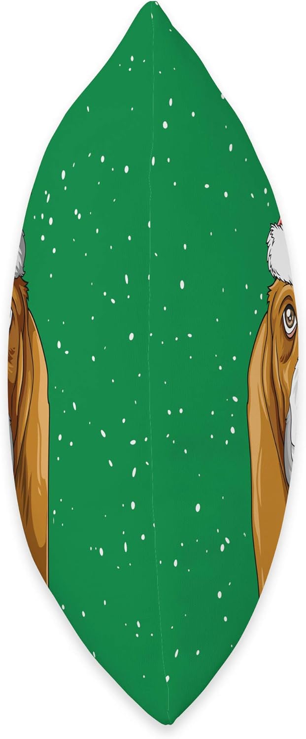 Basset Hound Christmas Decorative Throw Pillow - Perfect Gift for Dog Enthusiasts