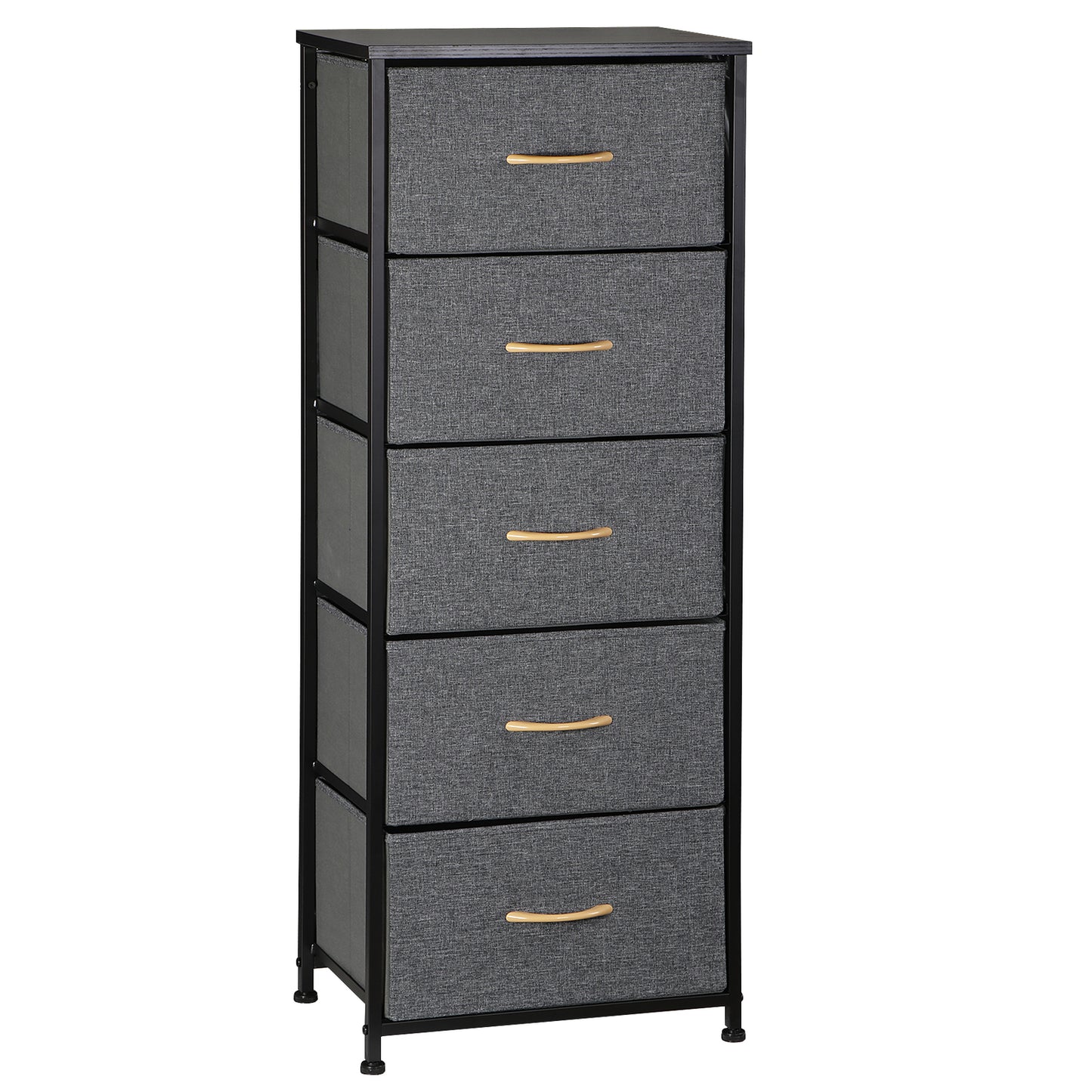 Elegant Tall 5-Drawer Dresser for Bedroom Storage and Organization