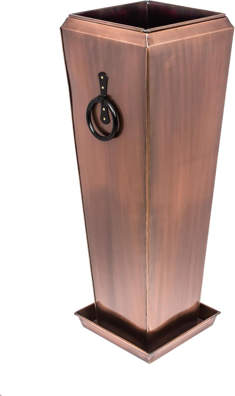 Tall Planter Antique Copper Patio Deck Indoor Outdoor Garden Flower Planter