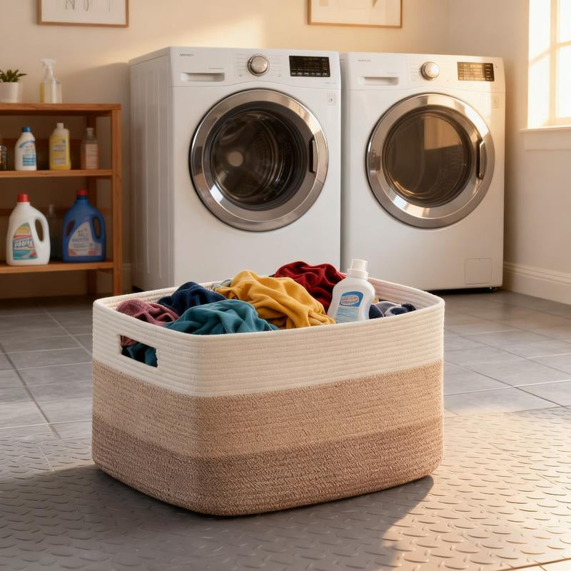 Stylish Large Cotton Rope Storage Basket 