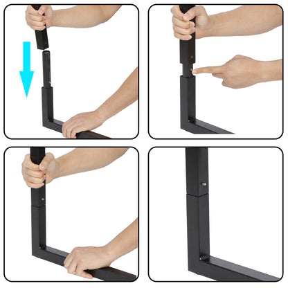 47" Computer Writing Desk Modern Study Office PC Laptop Desk Corner Table Black