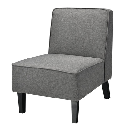 Cozy Armless Accent Chair – Gray Upholstery