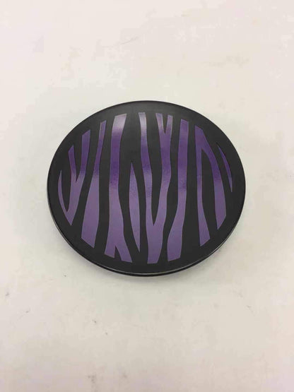 4-Piece Ceramic Bath Set — Purple Zebra Print