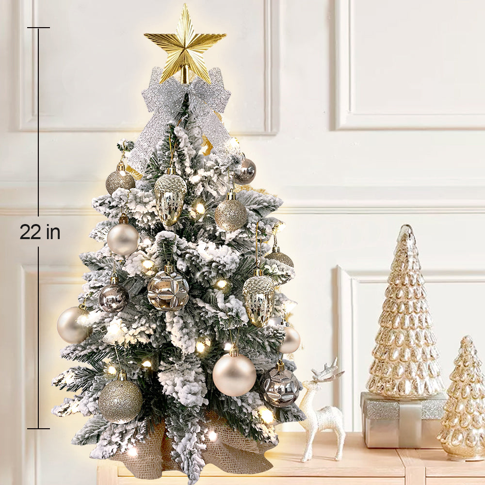 Mini 2Ft Tabletop Christmas Tree Decoration with Light 