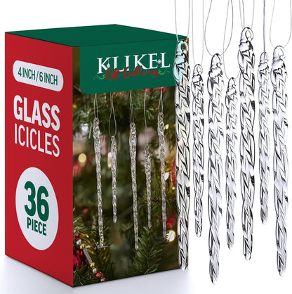 Glass Icicle Ornaments