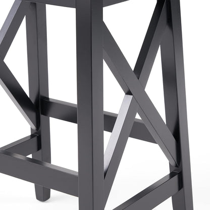 Blair Contemporary Farmhouse Upholstered Fabric Barstools - Set of 2