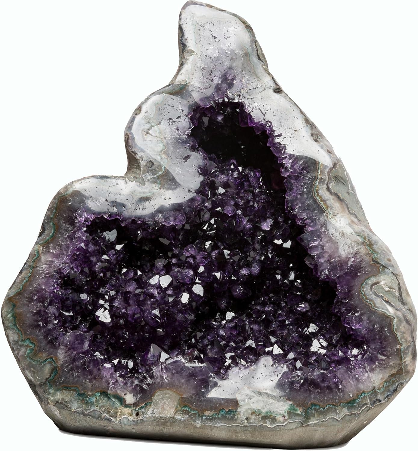 Natural Amethyst (2 Lb to 3 Lb) - 4" to 7" Height - Crystal Clusters Stone from Uruguay Raw Geode Quartz - Deep Purple Color