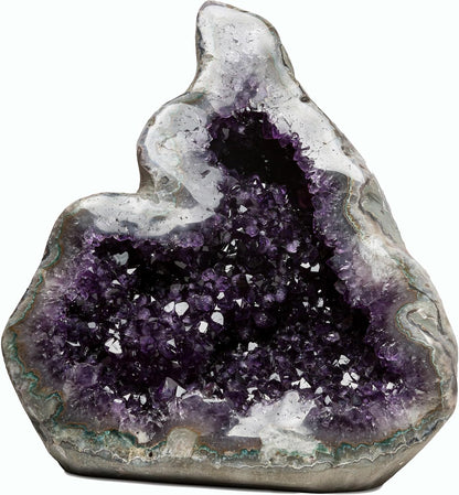Natural Amethyst (2 Lb to 3 Lb) - 4" to 7" Height - Crystal Clusters Stone from Uruguay Raw Geode Quartz - Deep Purple Color