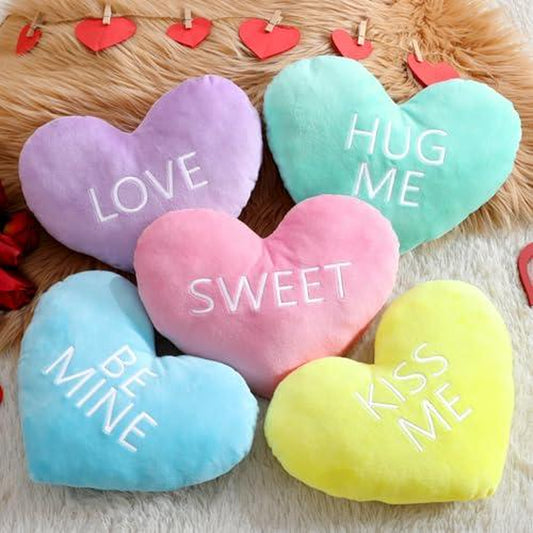 5-Piece Valentine's Day Heart Pillow Set  - Ideal for Home Decor