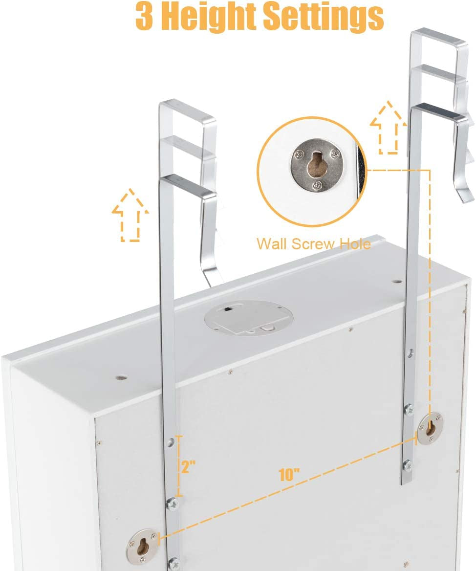 Full-Length Mirror Jewelry Organizer with Drawers & Lights