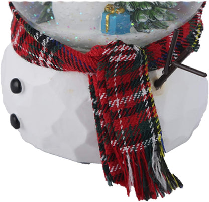 Musical Snow Globe with Glitter Snowman Ornament - Featuring "We Wish You a Merry Christmas