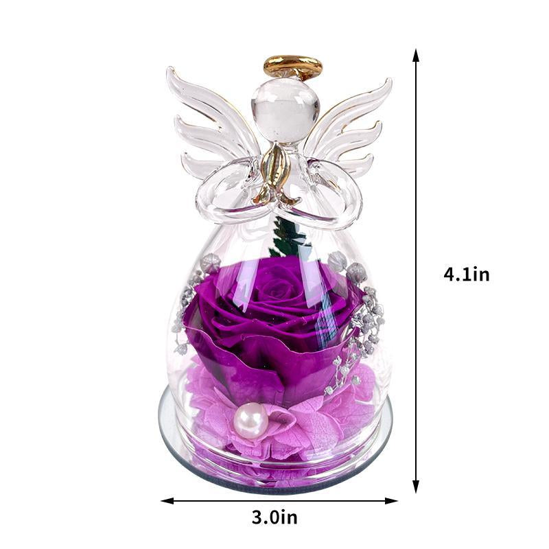 Preserved Rose in Glass Dome - Ideal Gift for Mother's Day, Romantic Occasions, and Home Decor Elegance