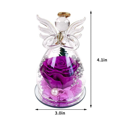 Preserved Rose in Glass Dome - Ideal Gift for Mother's Day, Romantic Occasions, and Home Decor Elegance