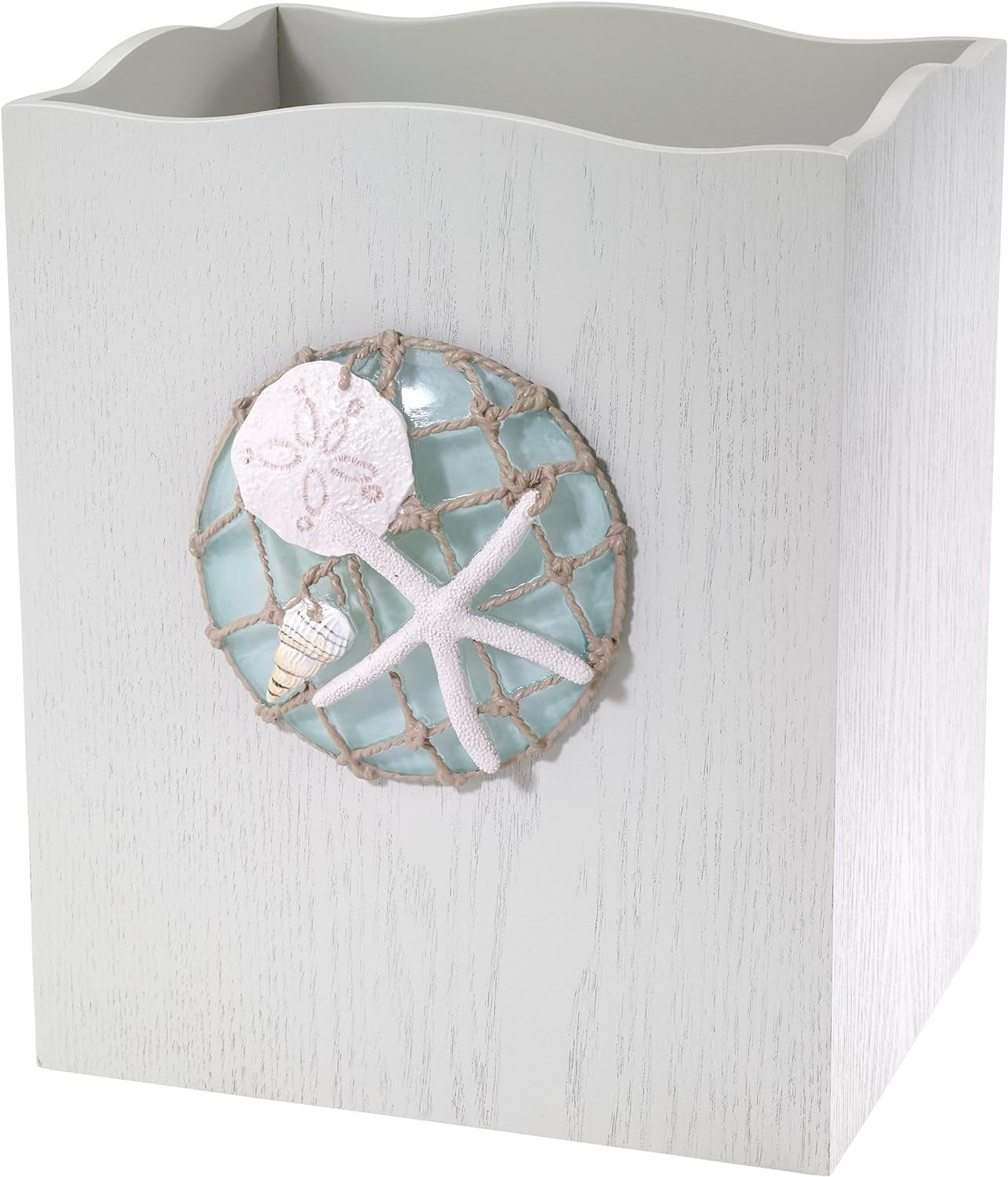 Coastal Resin Tissue Cover – Seaglass Collection Accent