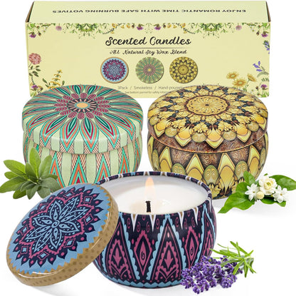 Aromatherapy Candle Gift Set – 4 Scented Candles for Relaxation & Home Comfor