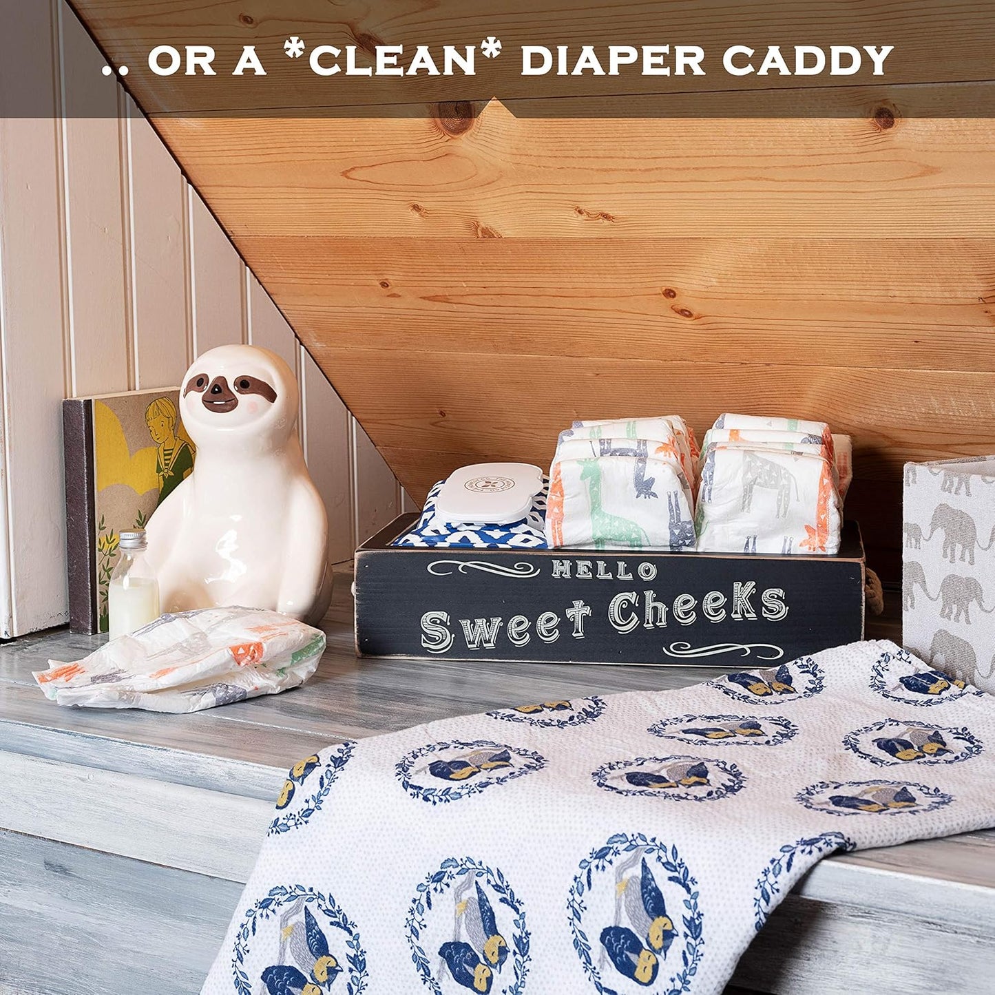 Refined Rustic Bathroom Caddy – Decorative & Functional Storage