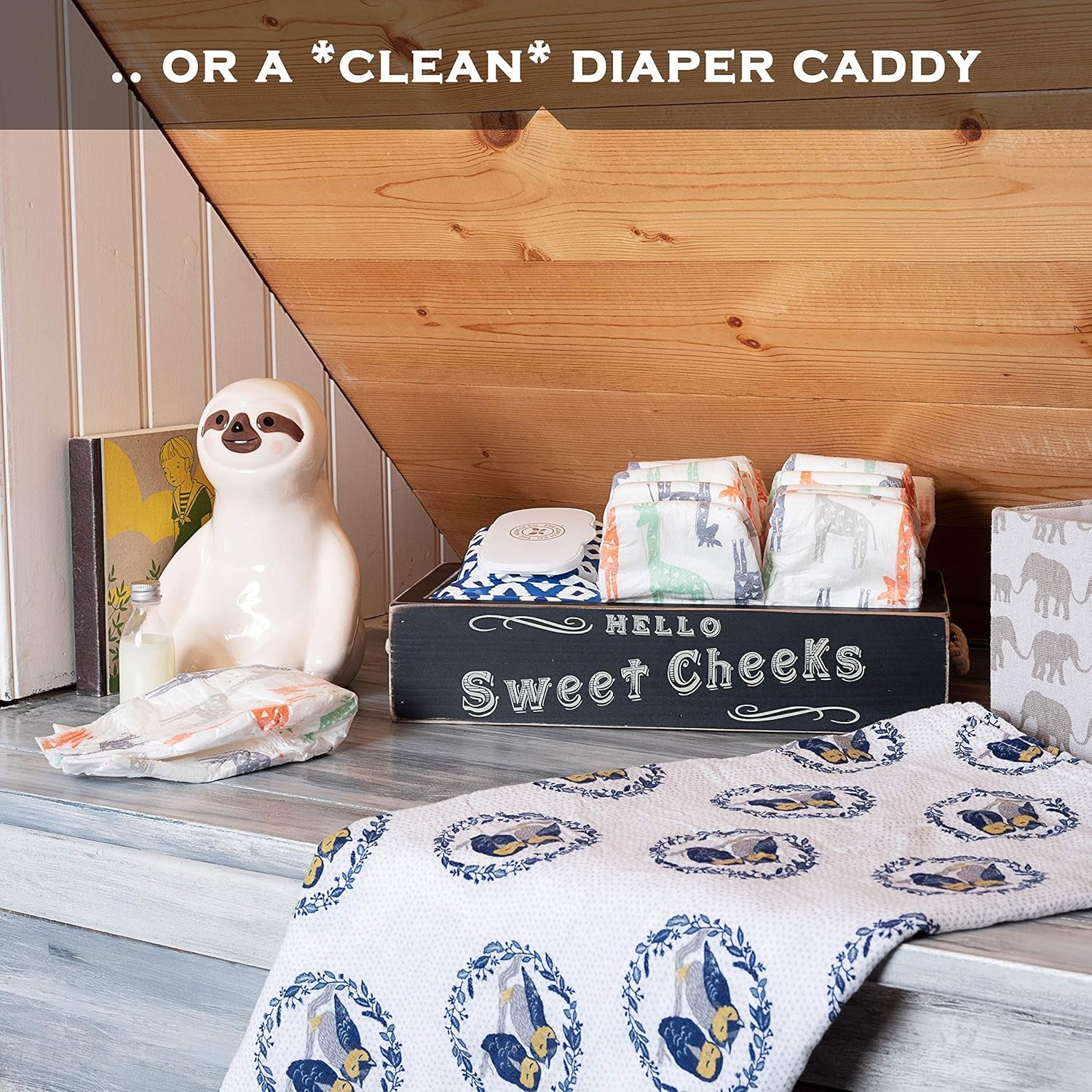 Refined Rustic Bathroom Caddy – Decorative & Functional Storage