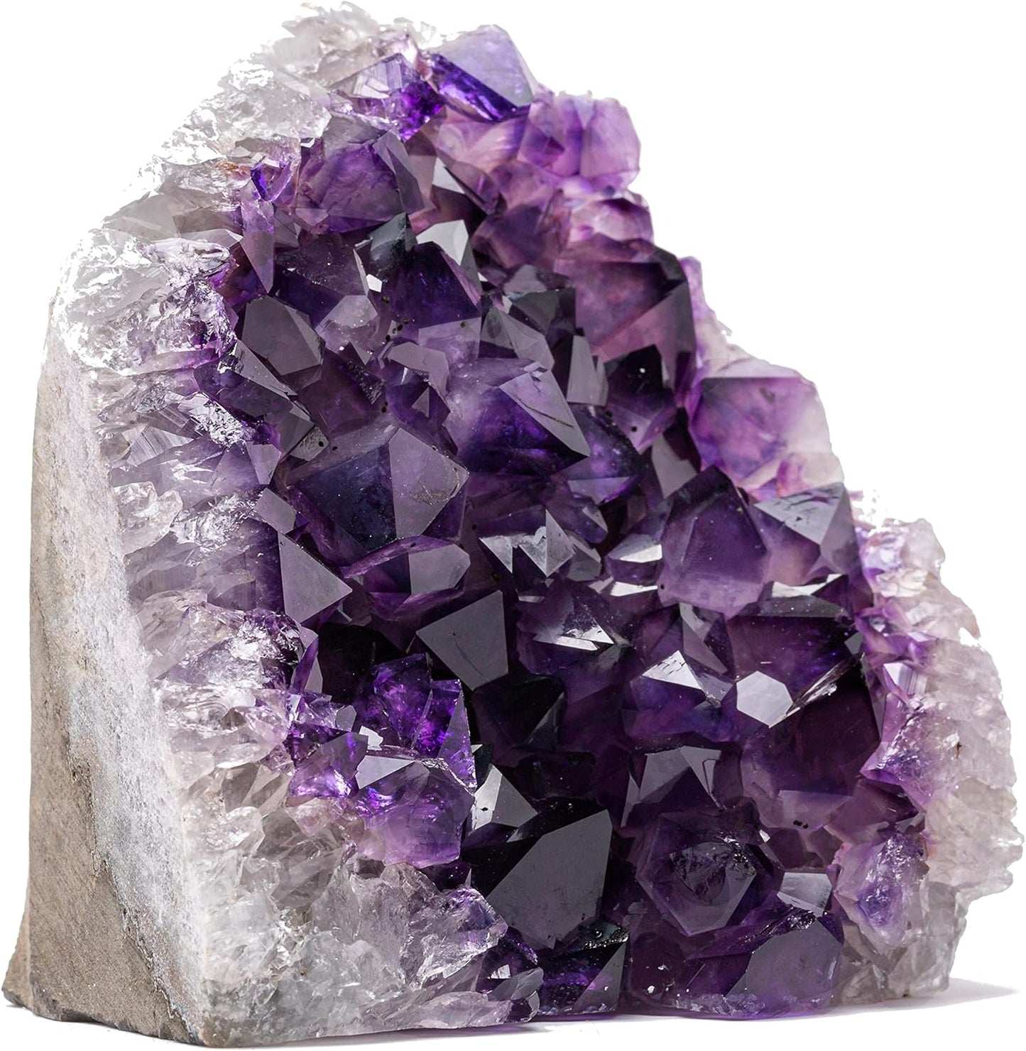 Natural Amethyst (2 Lb to 3 Lb) - 4" to 7" Height - Crystal Clusters Stone from Uruguay Raw Geode Quartz - Deep Purple Color