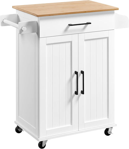 Kitchen Island Cart with Storage and Wheels