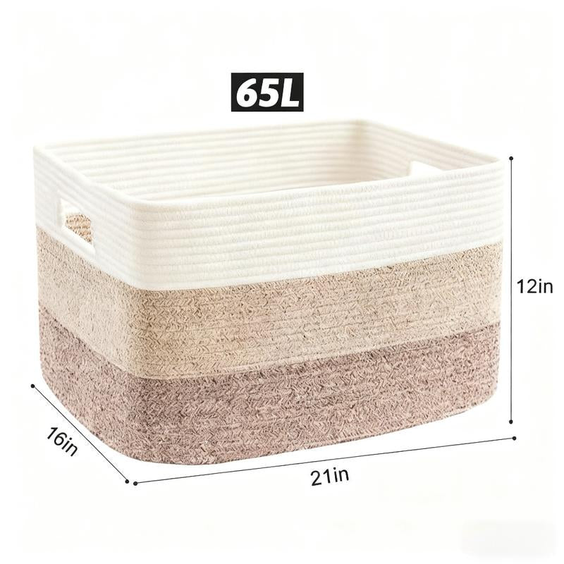 Stylish Large Cotton Rope Storage Basket 