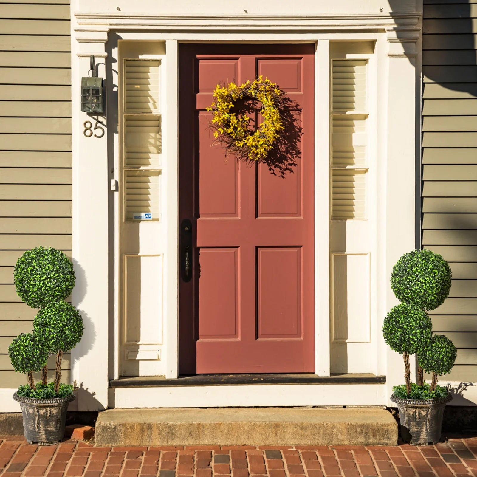 Three-Ball Artificial Topiary Tree, 30"