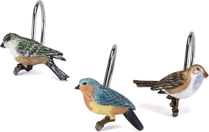 Nature-Inspired Shower Curtain – Love Nest Collection (72")