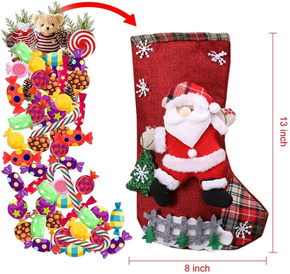 Set of 4 Large 18" Christmas Stockings 