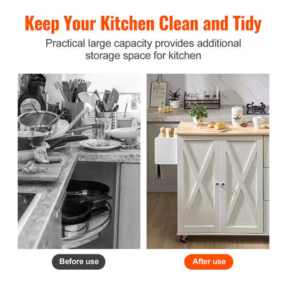 Kitchen Island Cart with Storage and Mobility