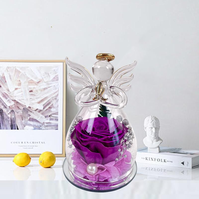 Preserved Rose in Glass Dome - Ideal Gift for Mother's Day, Romantic Occasions, and Home Decor Elegance