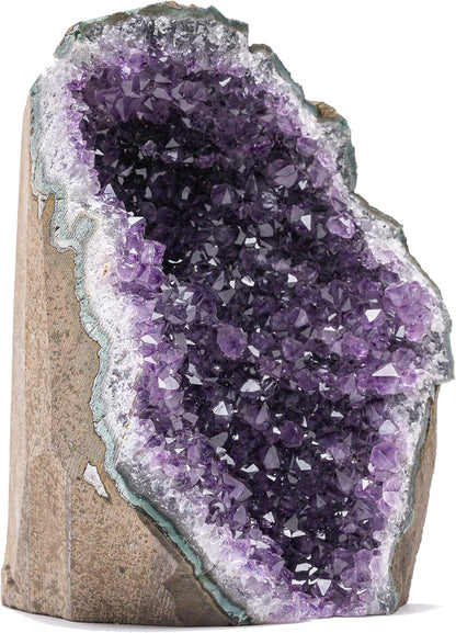 Natural Amethyst (2 Lb to 3 Lb) - 4" to 7" Height - Crystal Clusters Stone from Uruguay Raw Geode Quartz - Deep Purple Color