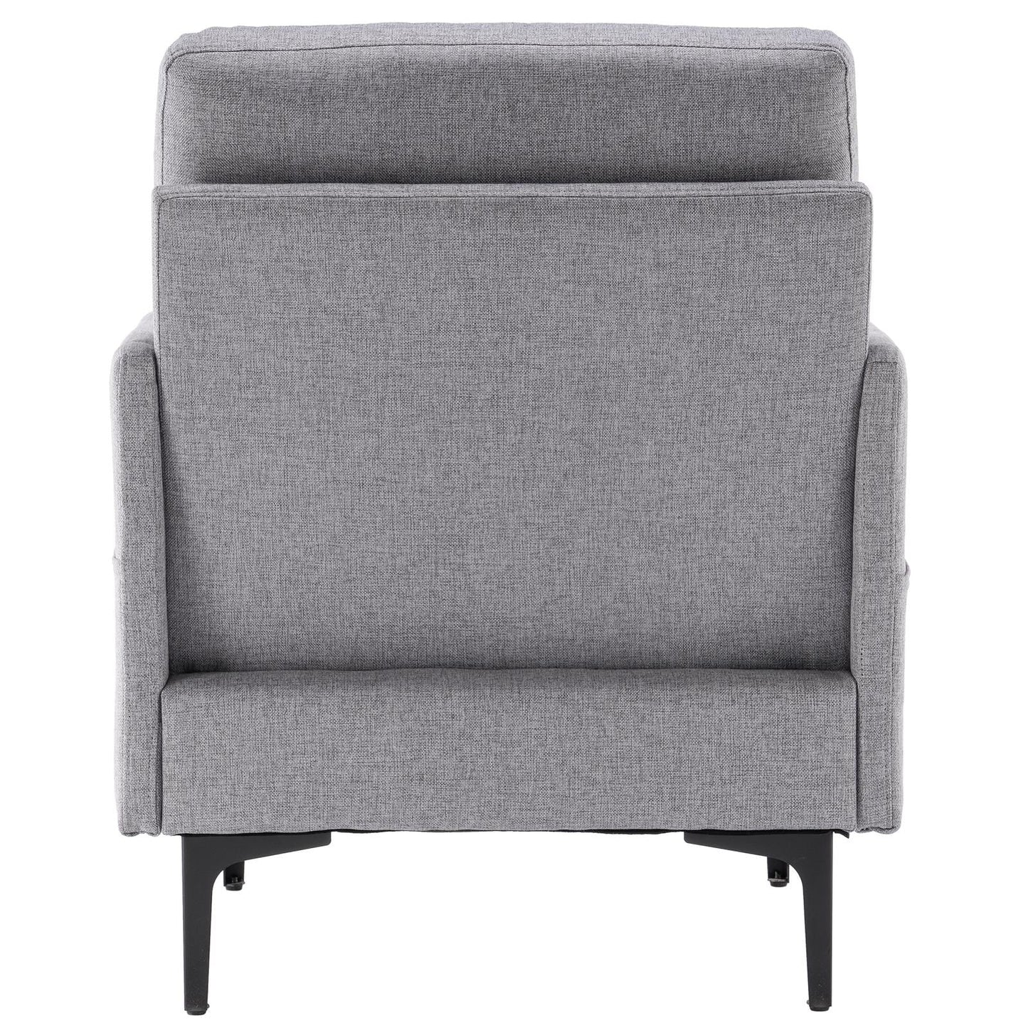 Cozy Linen Armchair with Handy Side Bag