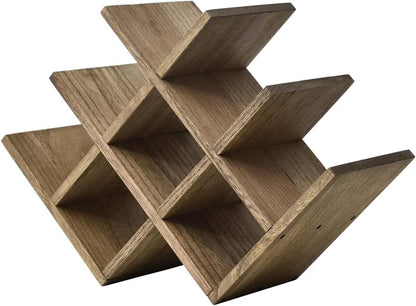 Natural Wood Wine Rack – 8-Bottle Stand & Display Shelf