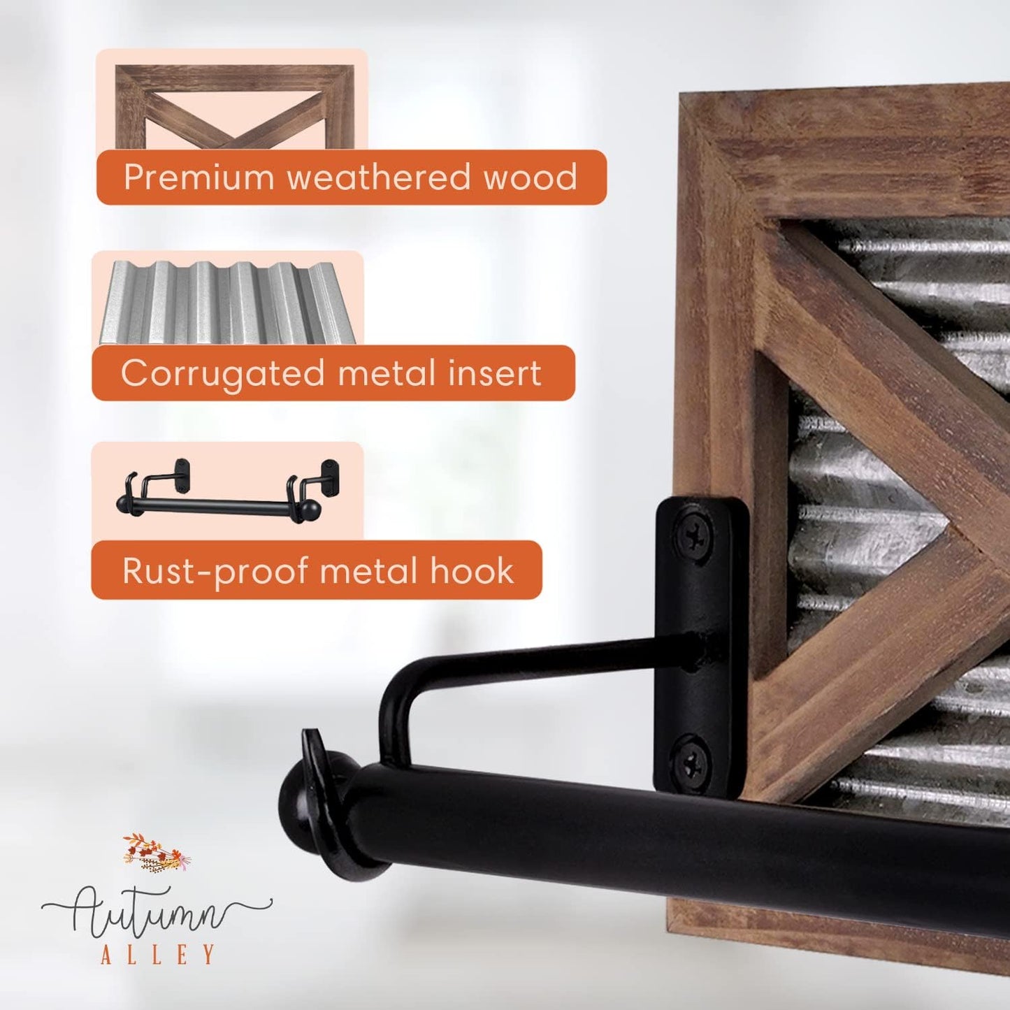 Rustic Farmhouse Toilet Paper Holder – Warm Wood & Black Metal Bathroom Accessory