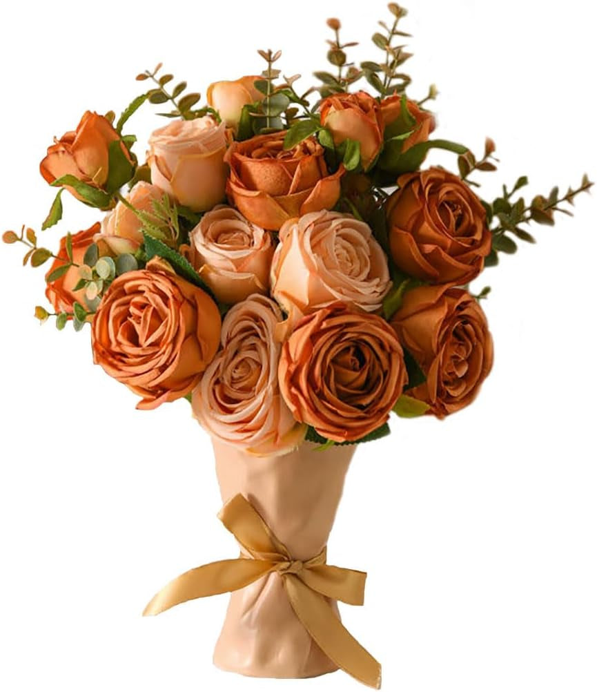 Artificial Hydrangea Flower Arrangements in Vase for Home, Garden, Party, and Wedding Centerpieces