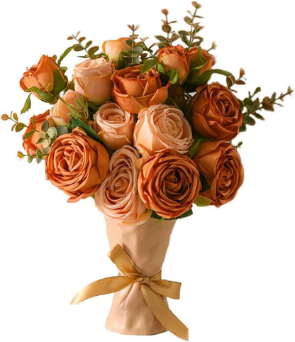 Artificial Hydrangea Flower Arrangements in Vase for Home, Garden, Party, and Wedding Centerpieces