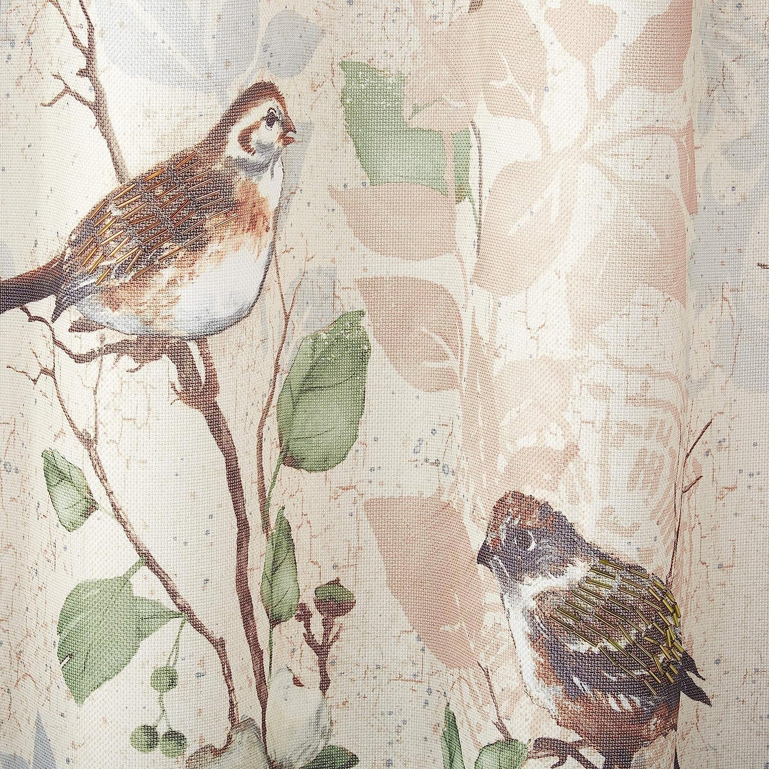 Nature-Inspired Shower Curtain – Love Nest Collection (72")