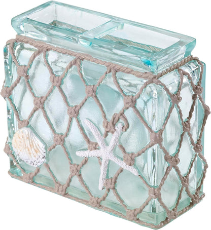 Coastal Resin Tissue Cover – Seaglass Collection Accent