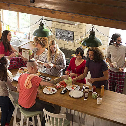 "Seasoned with Love" Kitchen Sign – Rustic Farmhouse Style