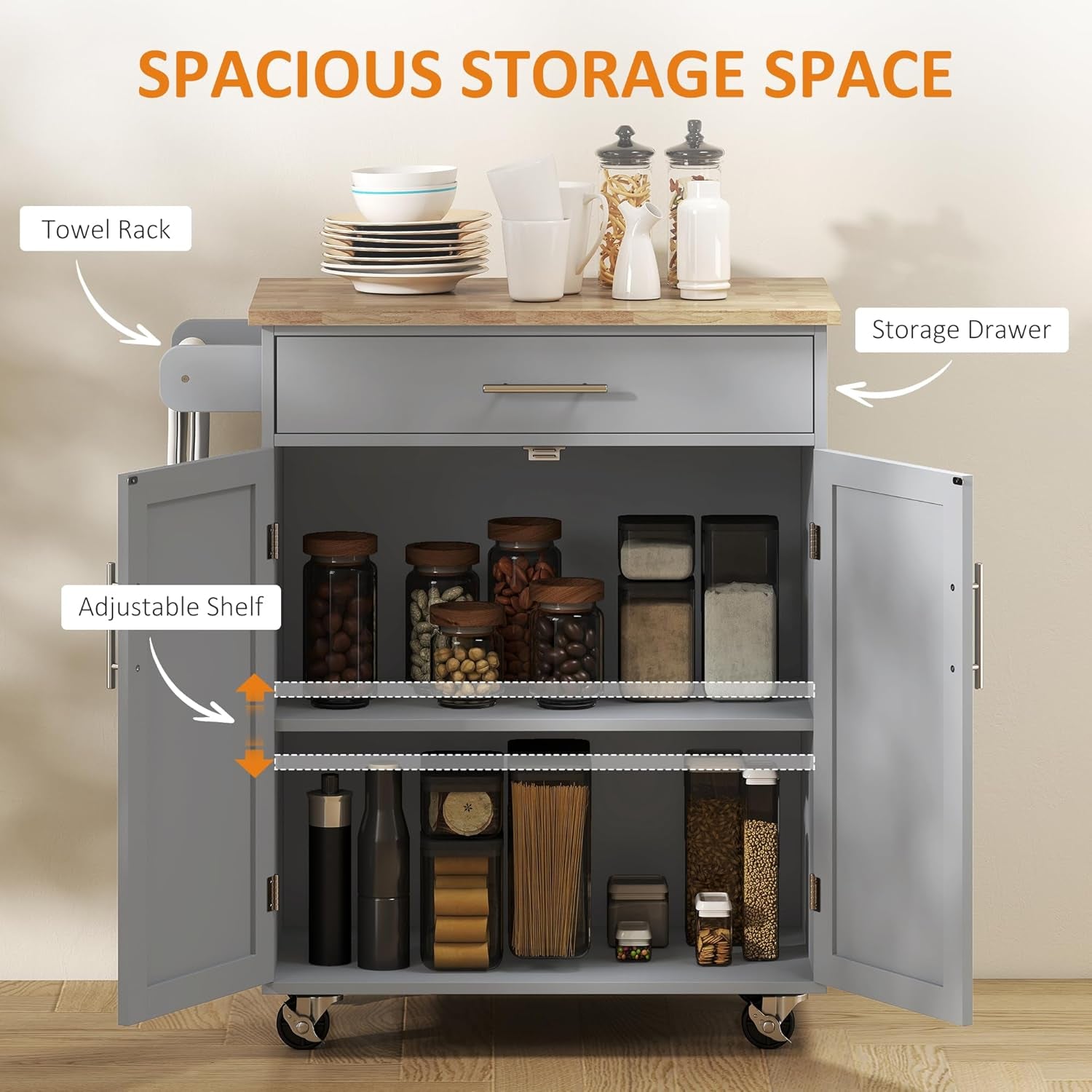   Multi-Purpose Rolling Kitchen Cart