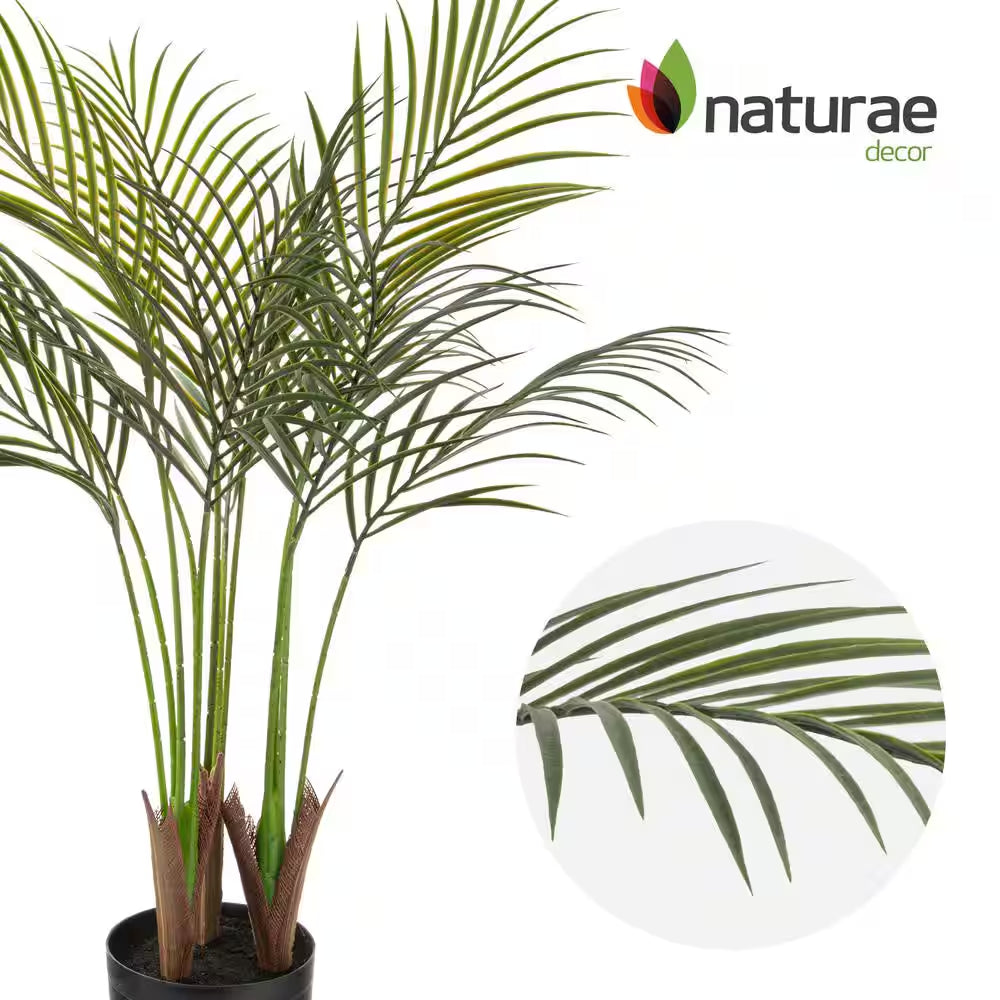 Lifelike 47" Areca Palm – Faux Plant for Home or Patio