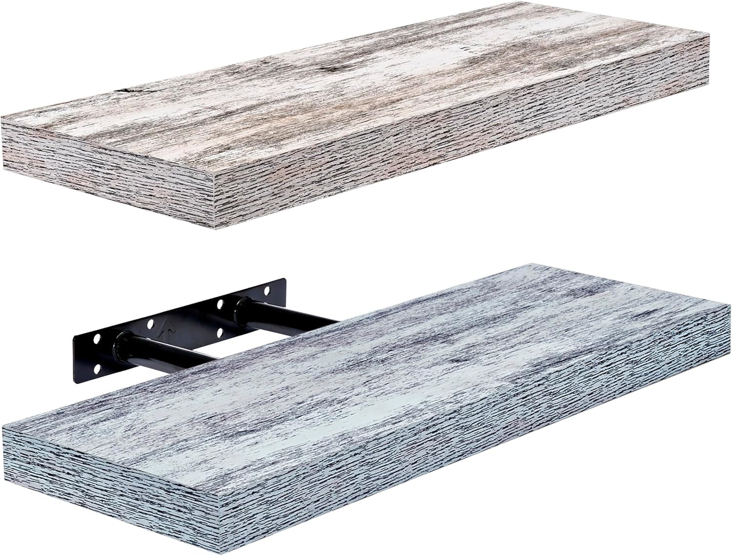 Rustic Floating Shelves for Wall – Set of 3, 16 Inch Wood Shelf for Bathroom, Bedroom, Living Room, Kitchen & Office Decor