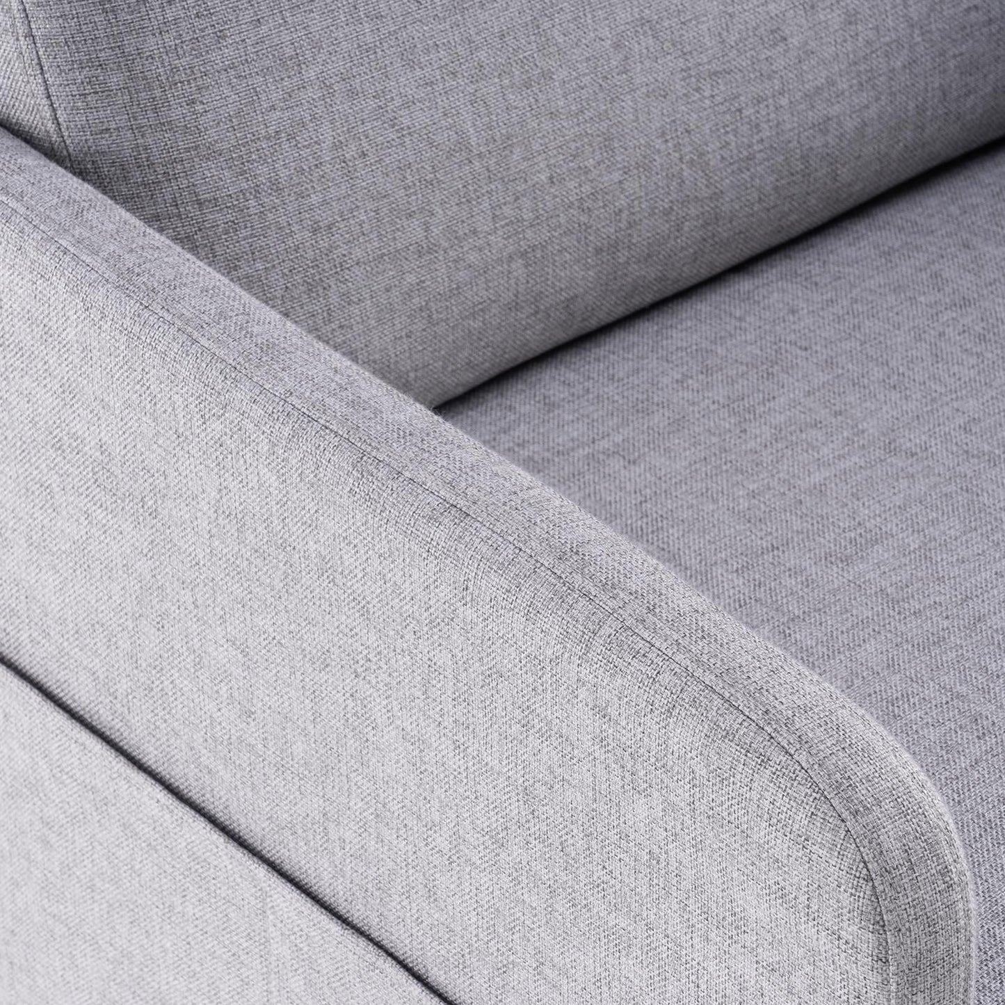 Cozy Linen Armchair with Handy Side Bag