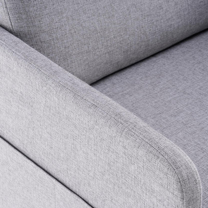 Cozy Linen Armchair with Handy Side Bag