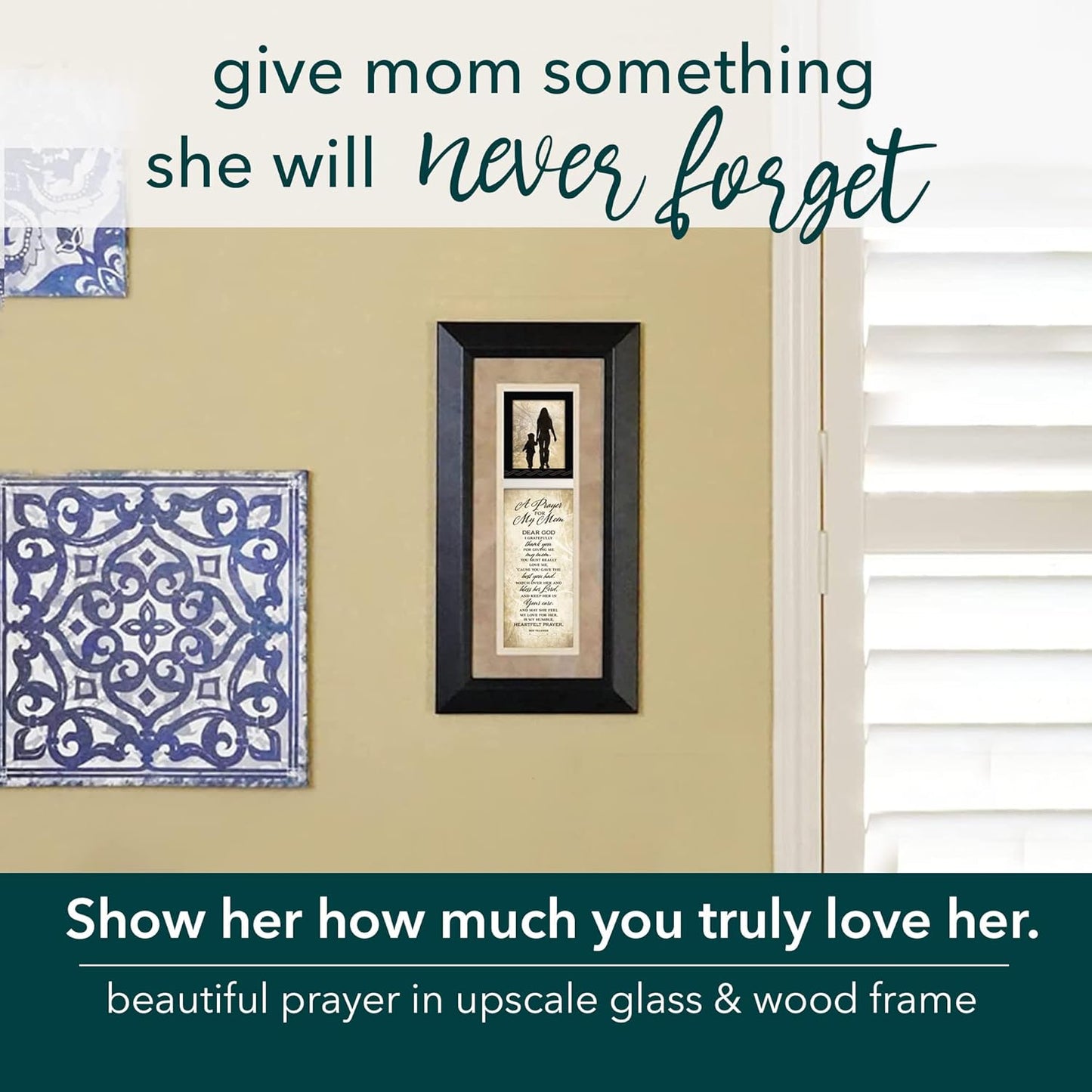Heartfelt Prayer for Mother - Elegant Wooden Wall Plaque | 8"x16" Inspirational Christian Decor | Handcrafted in the USA | Ideal Gift for Mother's Day and Special Occasions