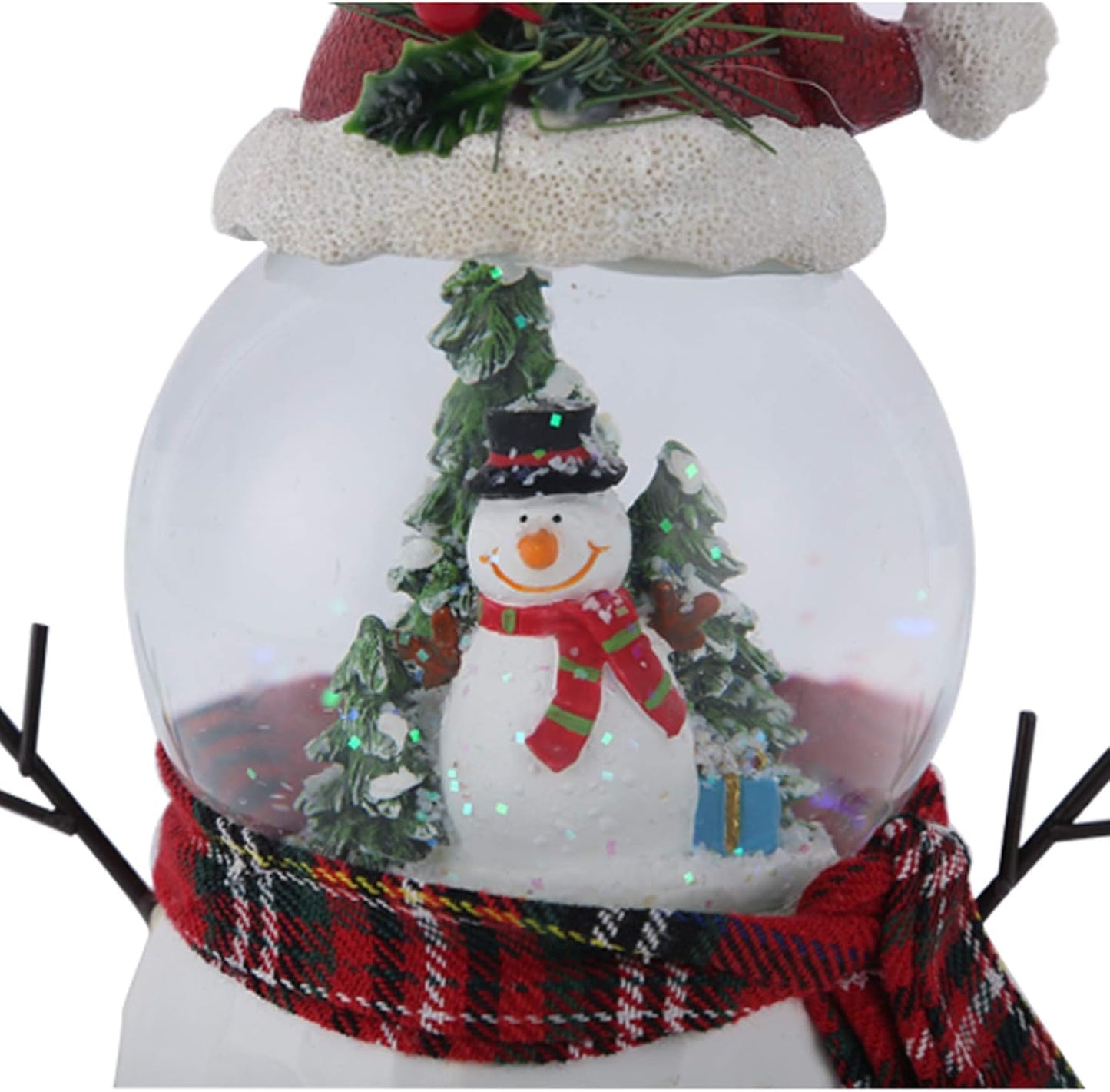 Musical Snow Globe with Glitter Snowman Ornament - Featuring "We Wish You a Merry Christmas