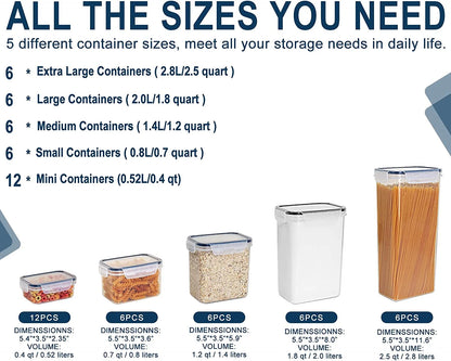 36-Piece Airtight Food Storage Containers – BPA-Free Kitchen & Pantry Set