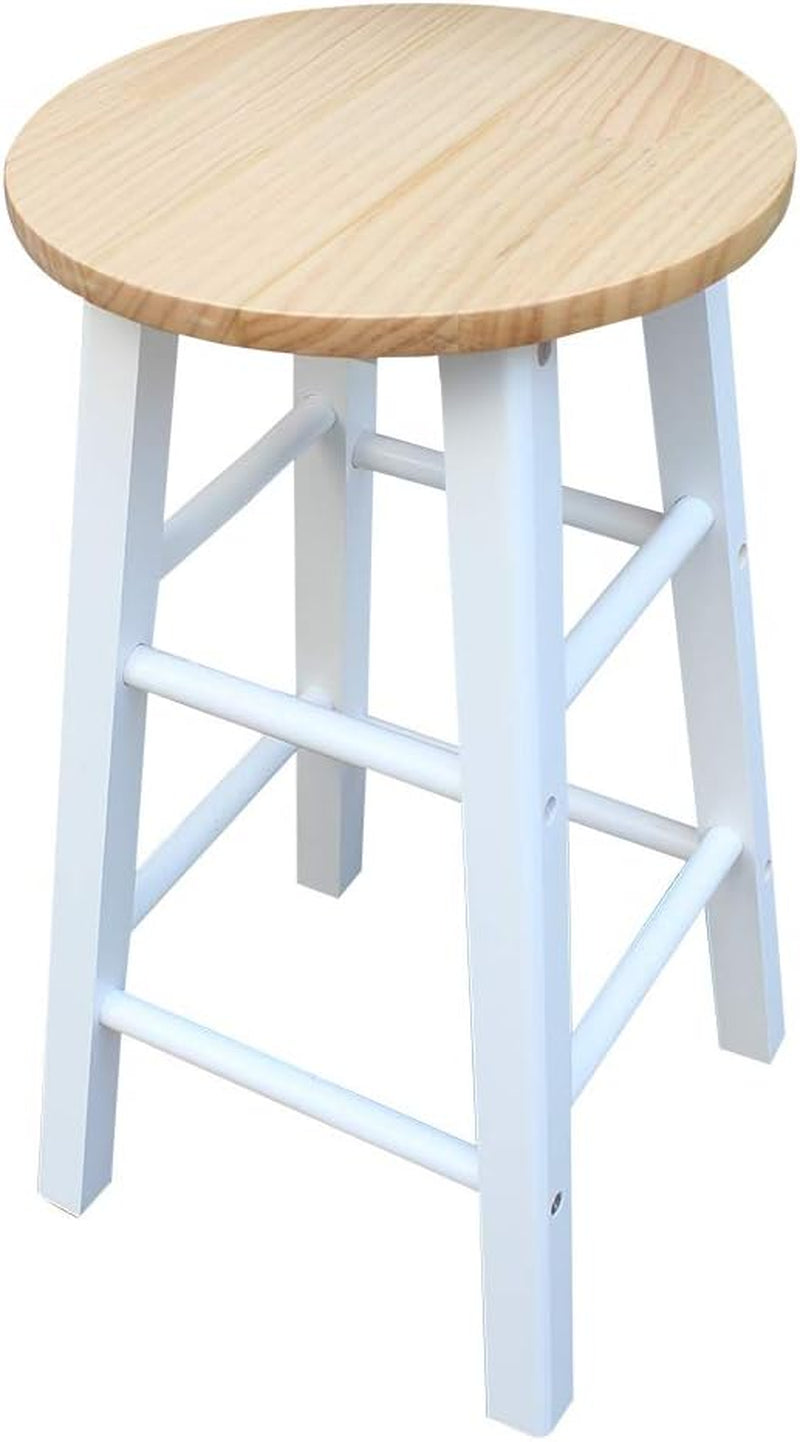 Foldable Dining Table Set with Kitchen Island Trolley Cart, Two Stools, and Two Drawers - Solid Wood Drop Leaf Breakfast and Serving Cart in Semicircle Design, White Finish