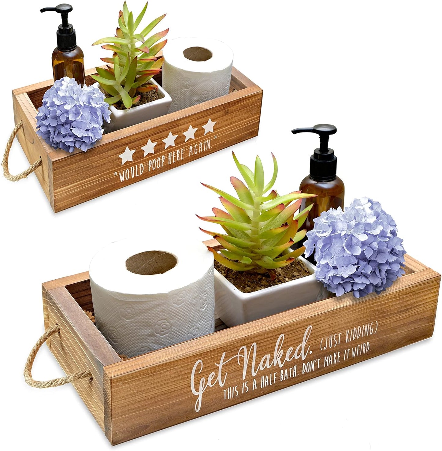 Refined Rustic Bathroom Caddy – Decorative & Functional Storage